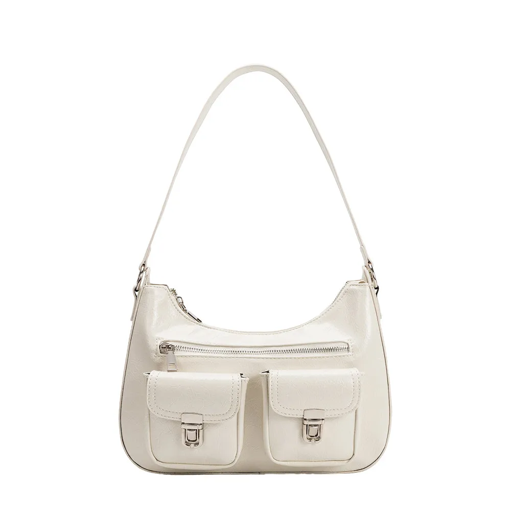 Fawn Bone Vegan Leather Shoulder Bag sold by Melie Bianco