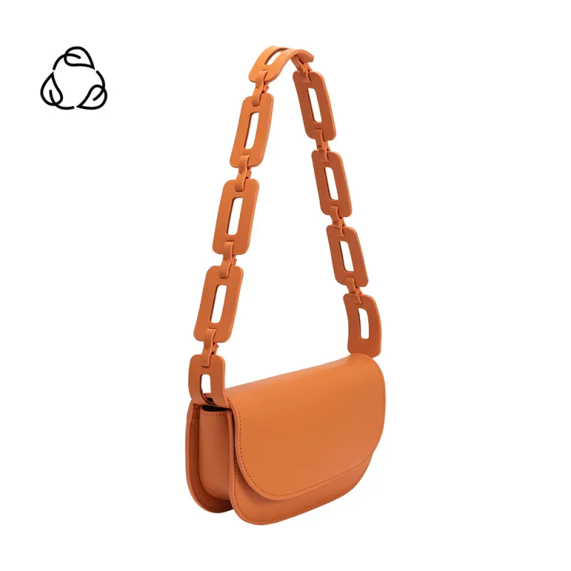 Inez Orange Recycled Vegan Shoulder Bag sold by Melie Bianco