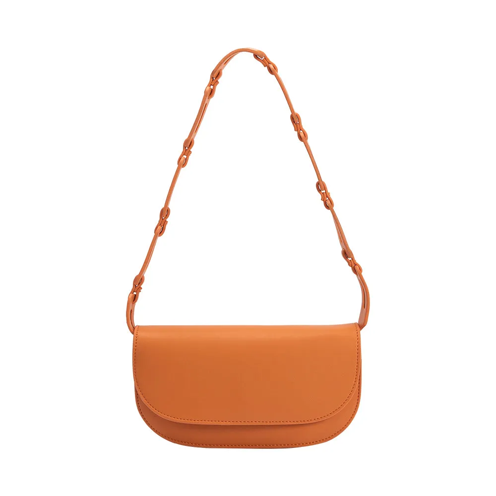 Inez Orange Recycled Vegan Shoulder Bag sold by Melie Bianco product image thumbnail 2