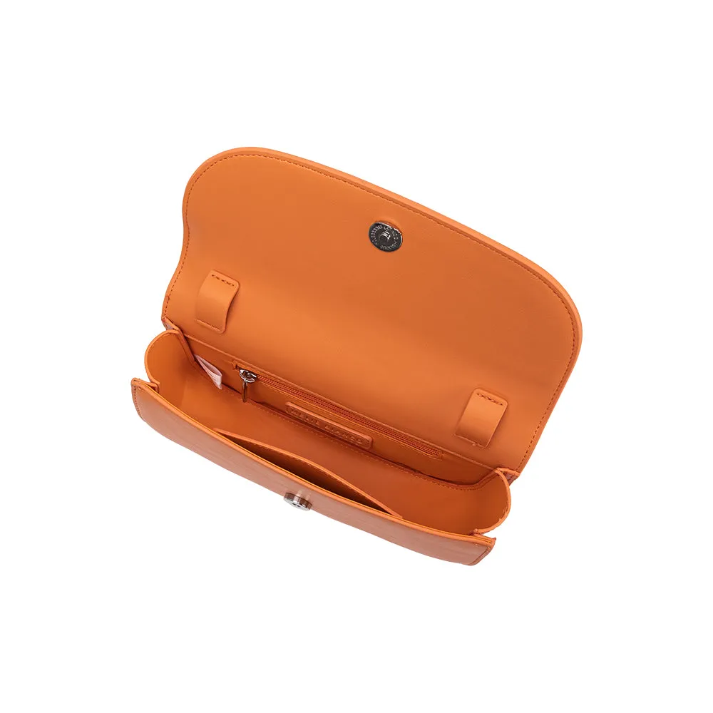 Inez Orange Recycled Vegan Shoulder Bag sold by Melie Bianco product image thumbnail 5