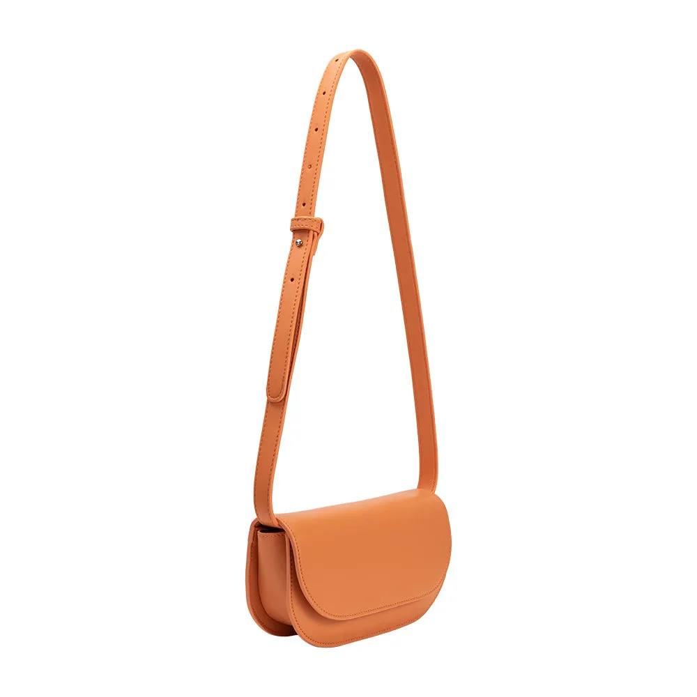 Inez Orange Recycled Vegan Shoulder Bag sold by Melie Bianco product image thumbnail 4
