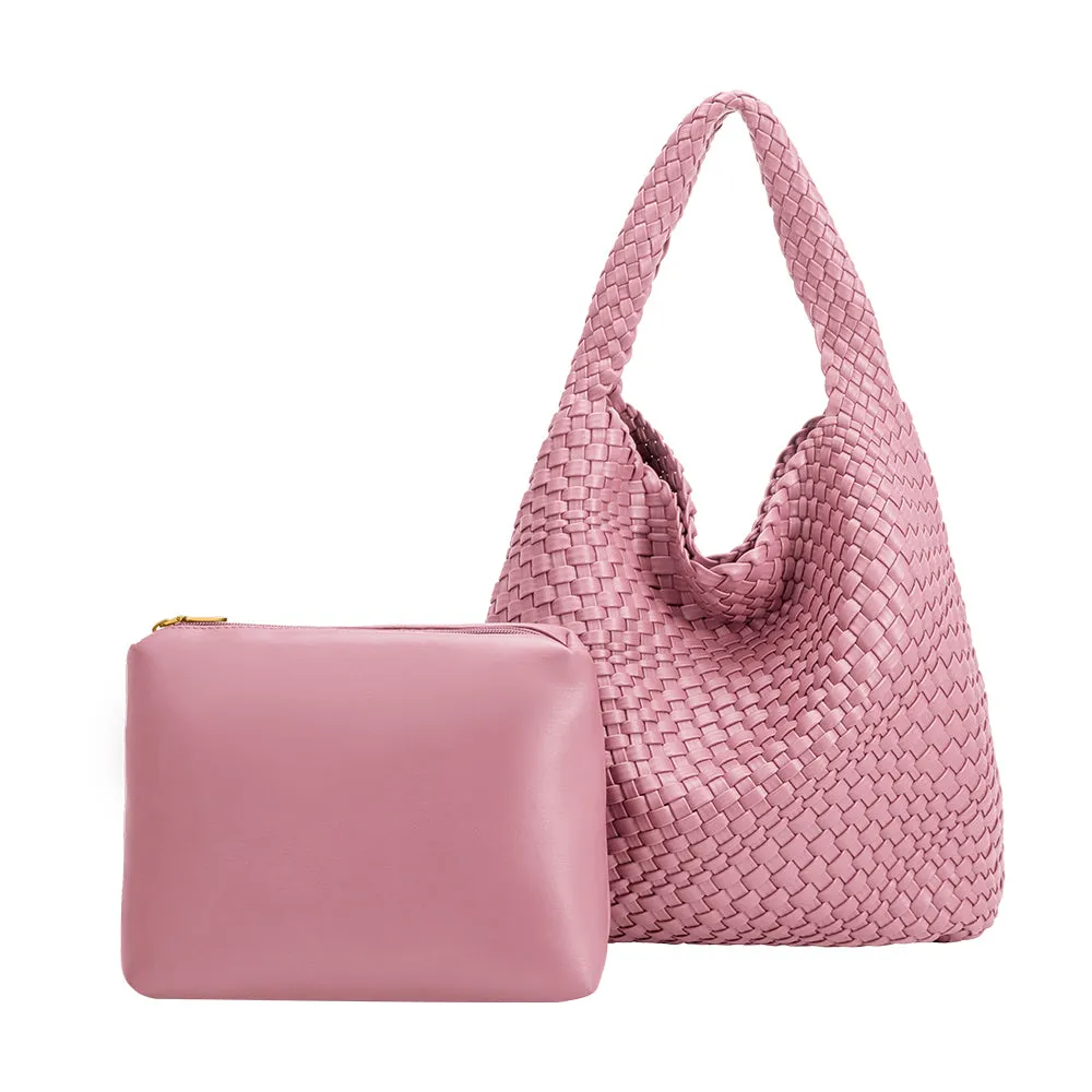 Johanna Orchid Large Recycled Vegan Shoulder Bag sold by Melie Bianco product image thumbnail 4