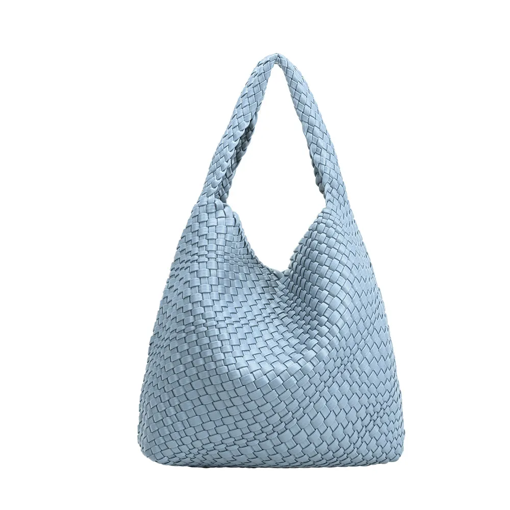 Johanna Blue Large Recycled Vegan Shoulder Bag sold by Melie Bianco product image thumbnail 3