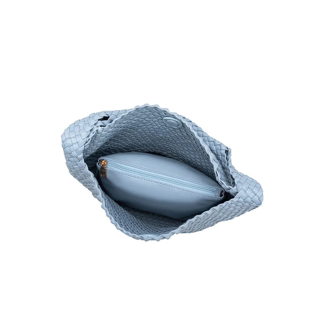 Johanna Blue Large Recycled Vegan Shoulder Bag sold by Melie Bianco product image thumbnail 5