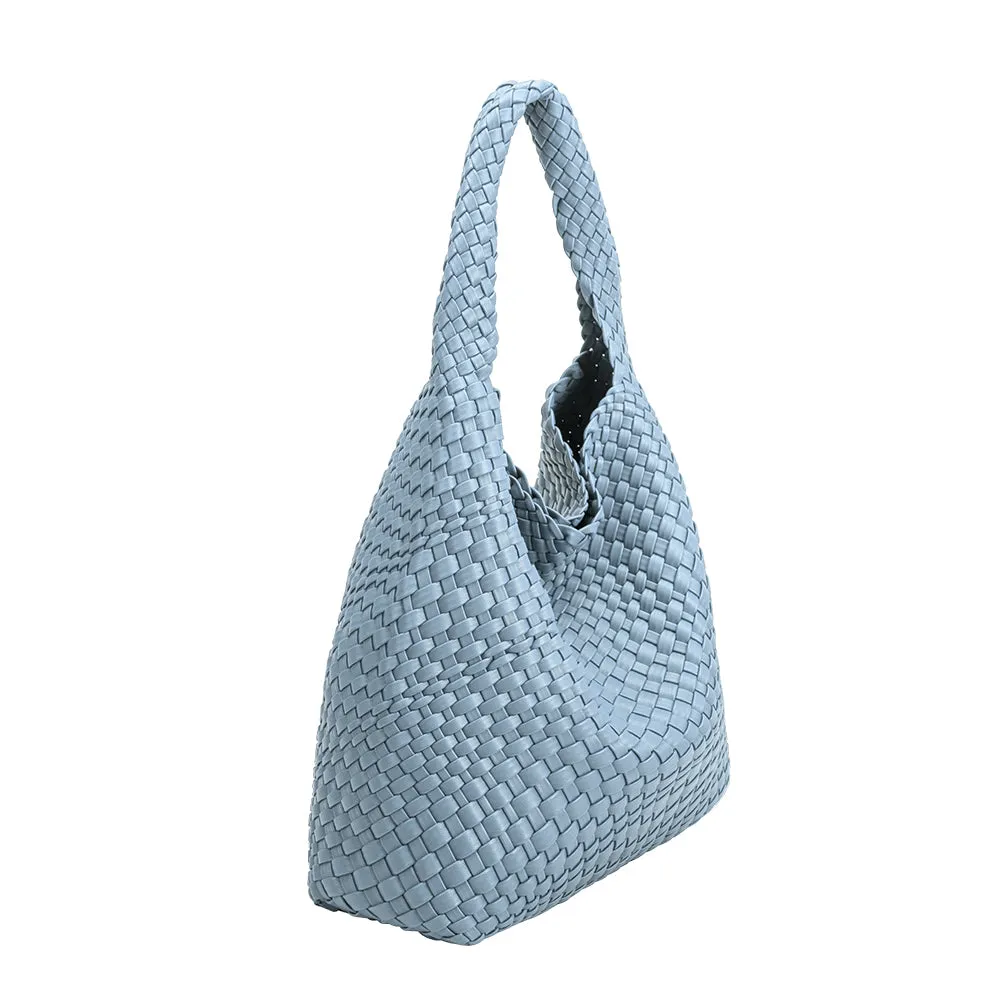 Johanna Blue Large Recycled Vegan Shoulder Bag sold by Melie Bianco product image thumbnail 2