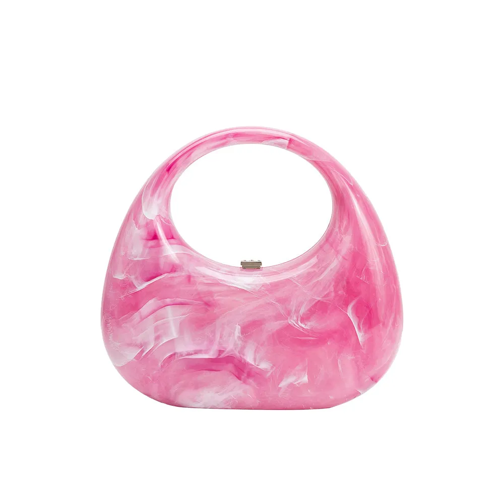 Maribel Pink Marble Top Handle Bag sold by Melie Bianco