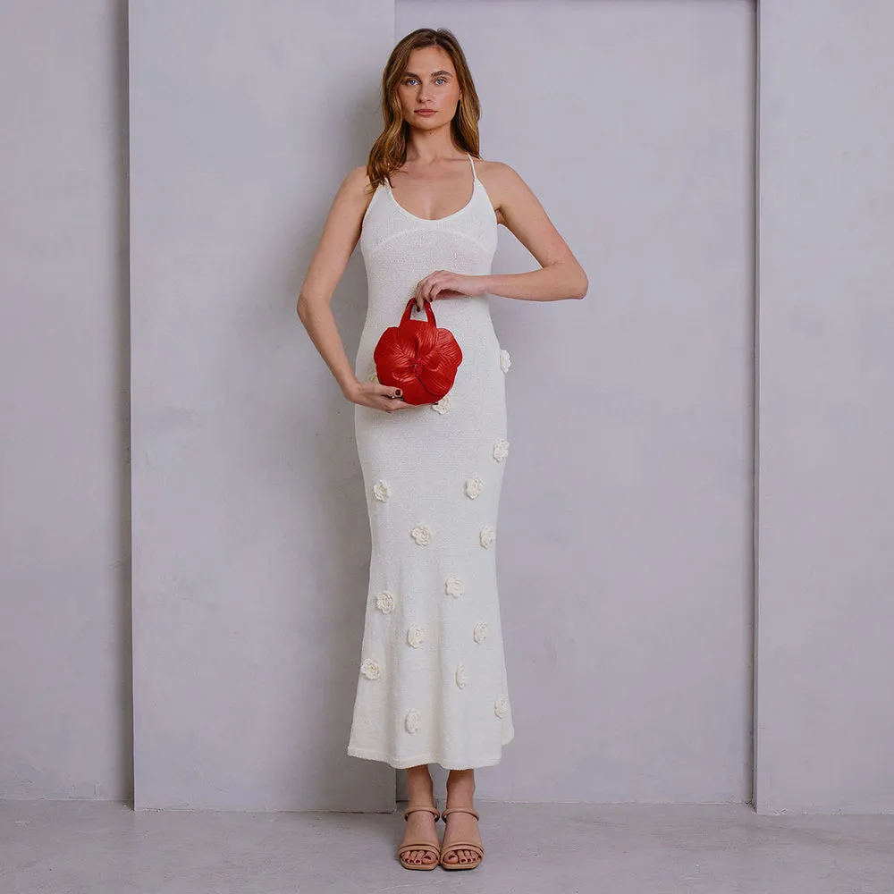 Monroe Red Flower Top Handle Bag sold by Melie Bianco product image thumbnail 3