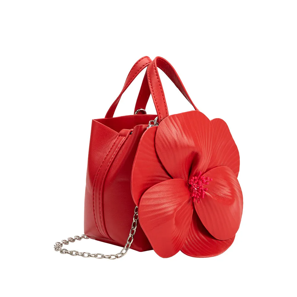 Monroe Red Flower Top Handle Bag sold by Melie Bianco product image thumbnail 2
