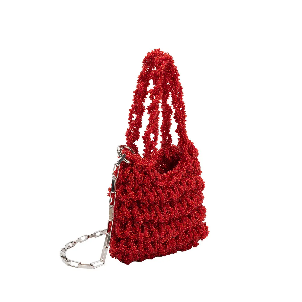 Norma Red Mini Beaded Crossbody Bag sold by Melie Bianco product image thumbnail 2
