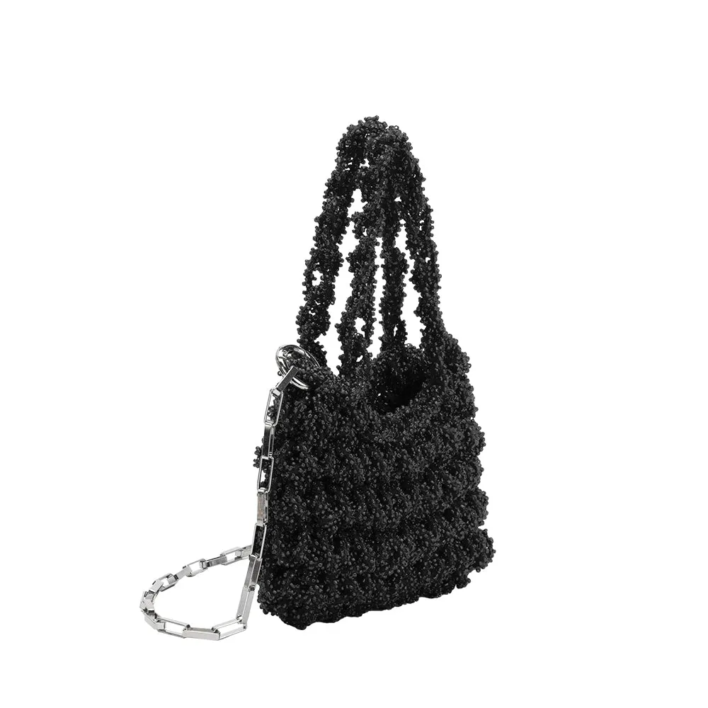 Norma Black Mini Beaded Crossbody Bag sold by Melie Bianco product image thumbnail 2