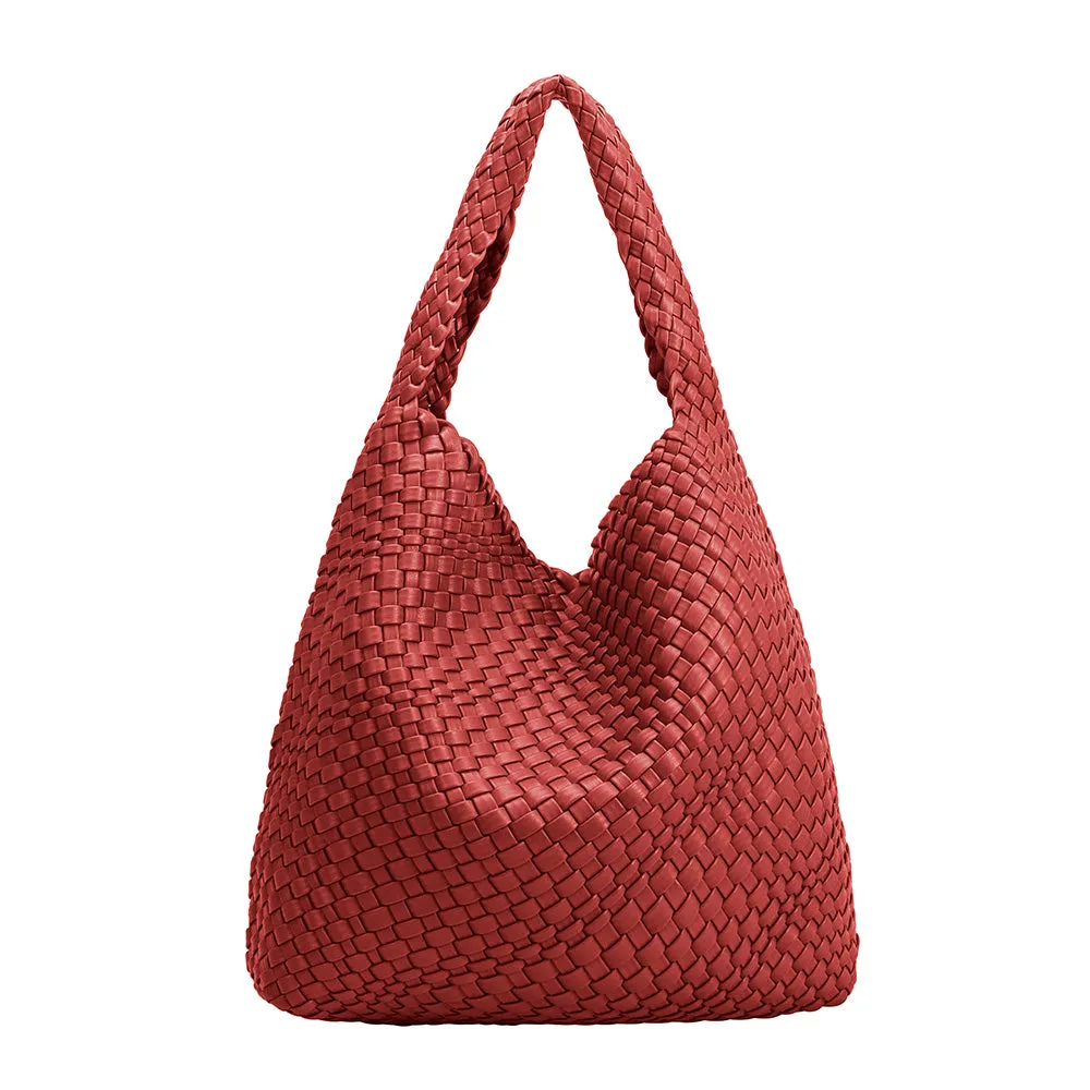 Johanna Red Large Recycled Vegan Shoulder Bag sold by Melie Bianco product image thumbnail 3