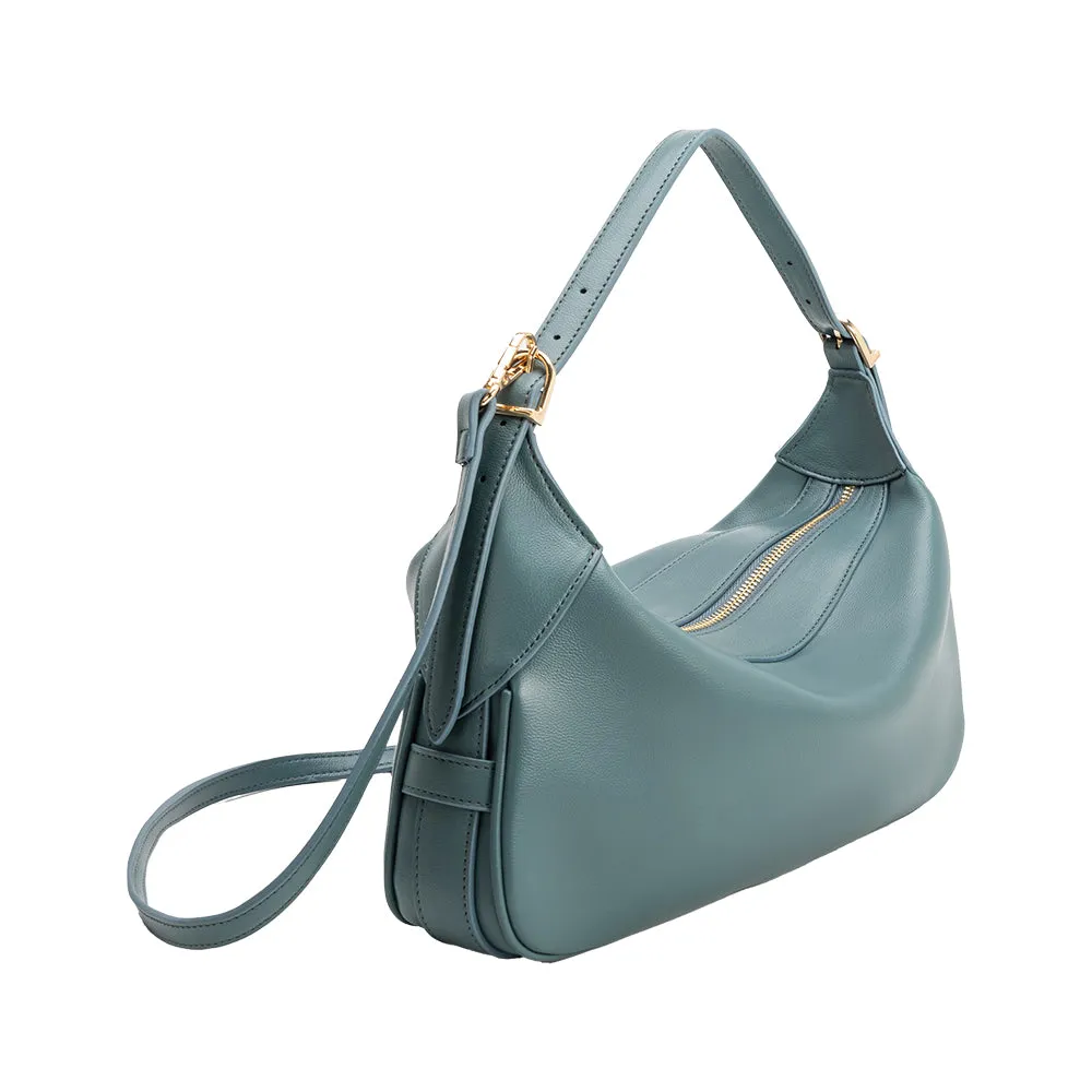 Nicolette Slate Recycled Vegan Shoulder Hobo Bag sold by Melie Bianco product image thumbnail 2