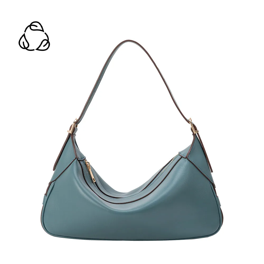 Nicolette Slate Recycled Vegan Shoulder Hobo Bag sold by Melie Bianco