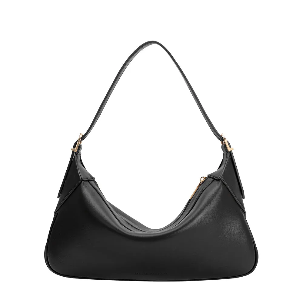 Nicolette Black Recycled Vegan Shoulder Bag sold by Melie Bianco product image thumbnail 3