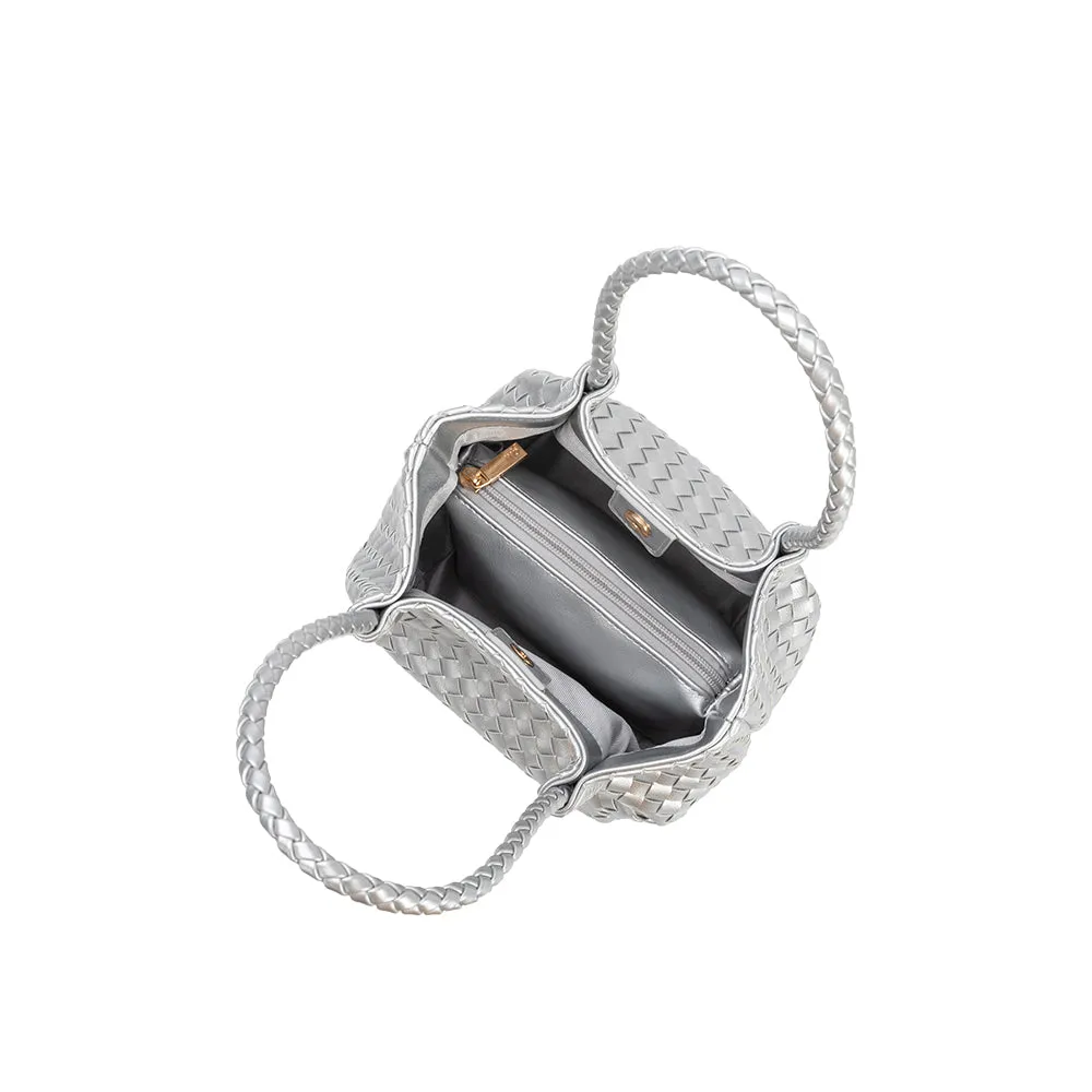 Anahi Silver Recycled Vegan Woven Bag sold by Melie Bianco product image thumbnail 5