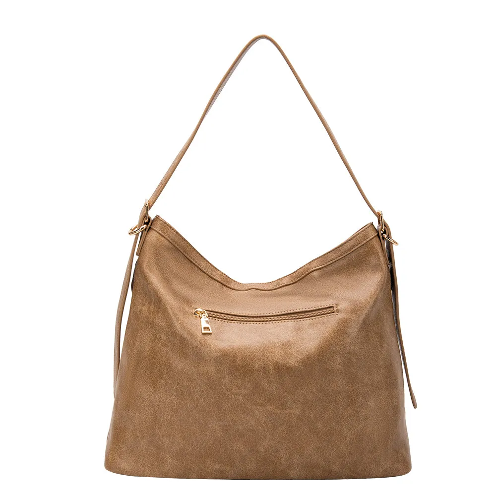 Sloane Tan Recycled Vegan Shoulder Bag sold by Melie Bianco product image thumbnail 3