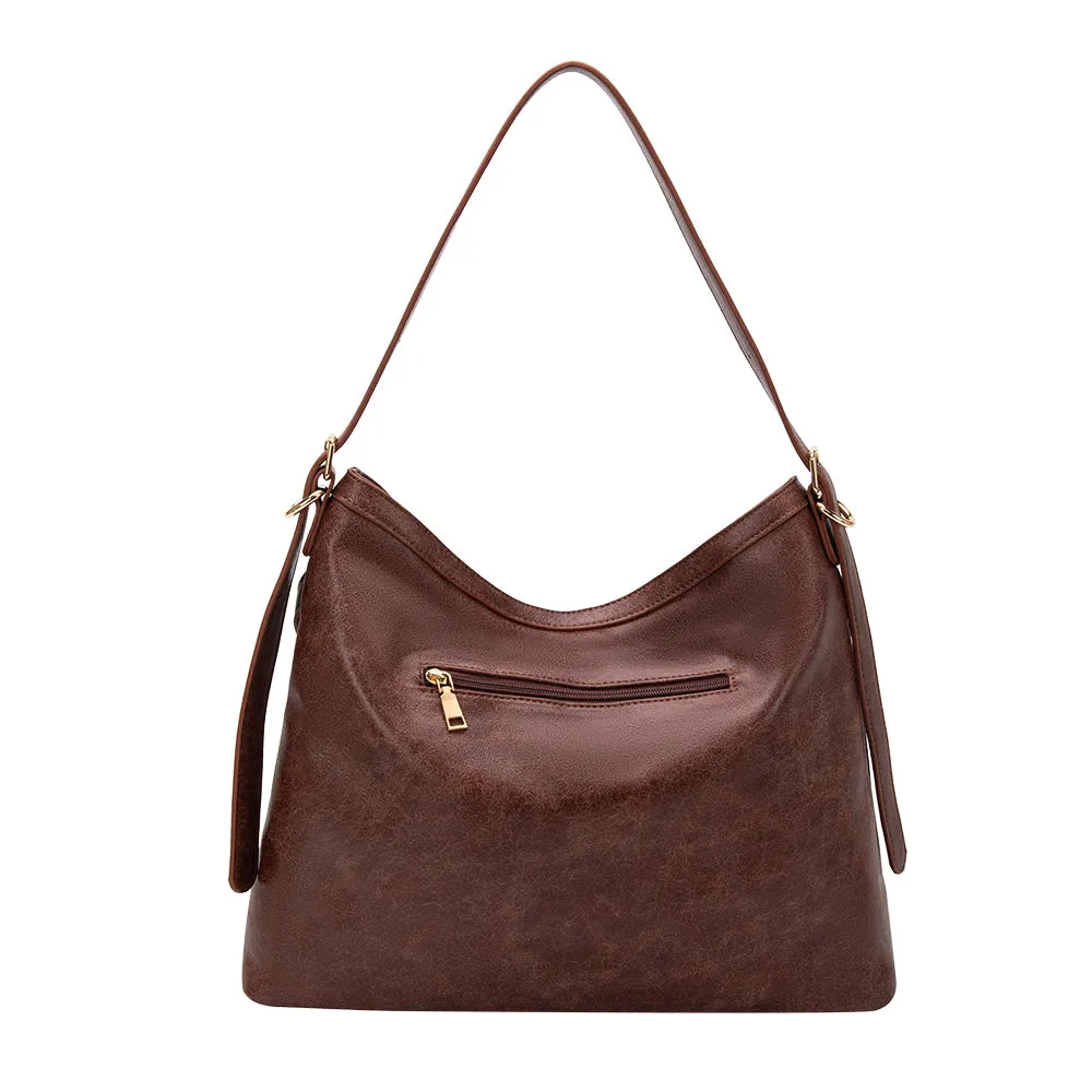 Sloane Burgundy Recycled Vegan Shoulder Bag sold by Melie Bianco product image thumbnail 3