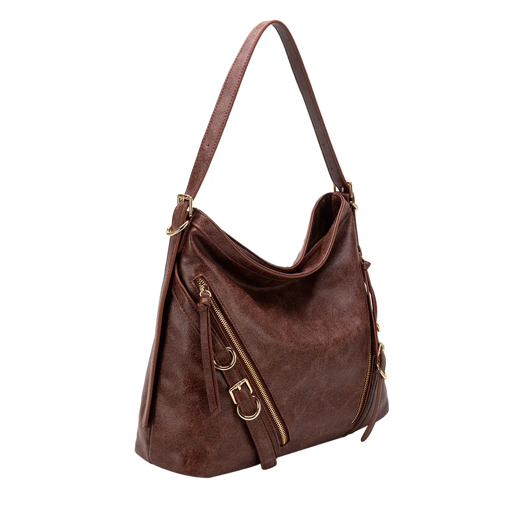 Sloane Burgundy Recycled Vegan Shoulder Bag sold by Melie Bianco product image thumbnail 2