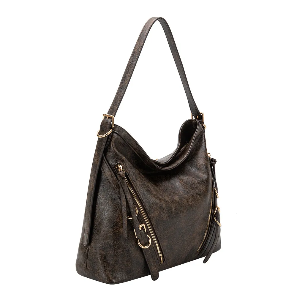 Sloane Espresso Recycled Vegan Shoulder Bag sold by Melie Bianco product image thumbnail 2