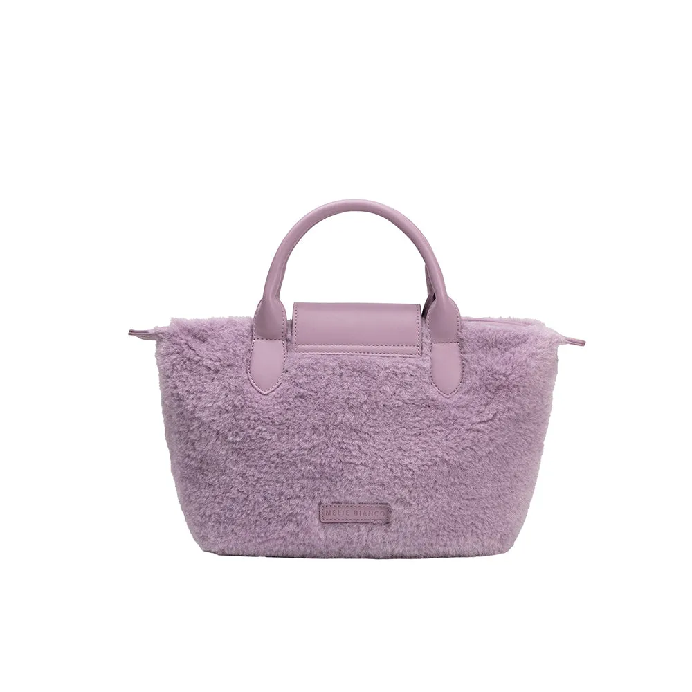 Winnie Lavender Sherpa Tote Bag sold by Melie Bianco product image thumbnail 3