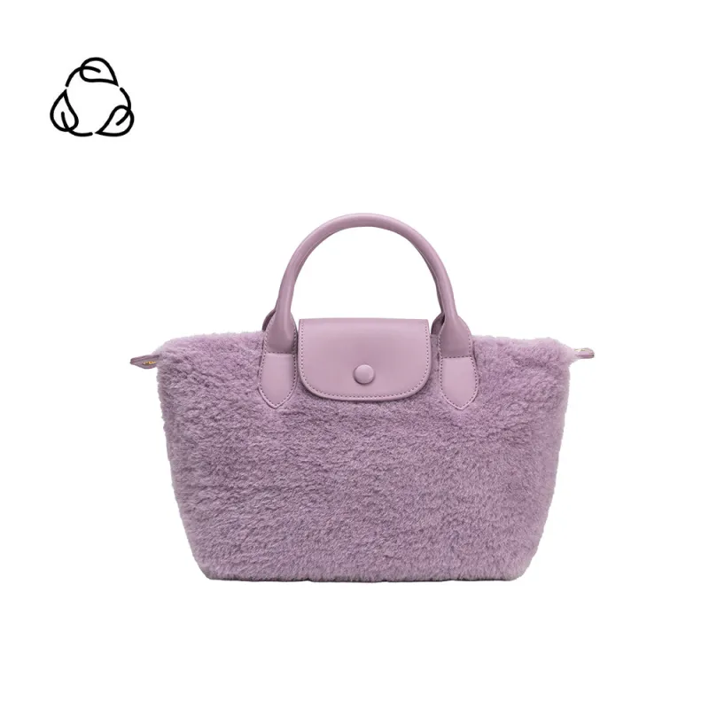 Winnie Lavender Sherpa Tote Bag sold by Melie Bianco