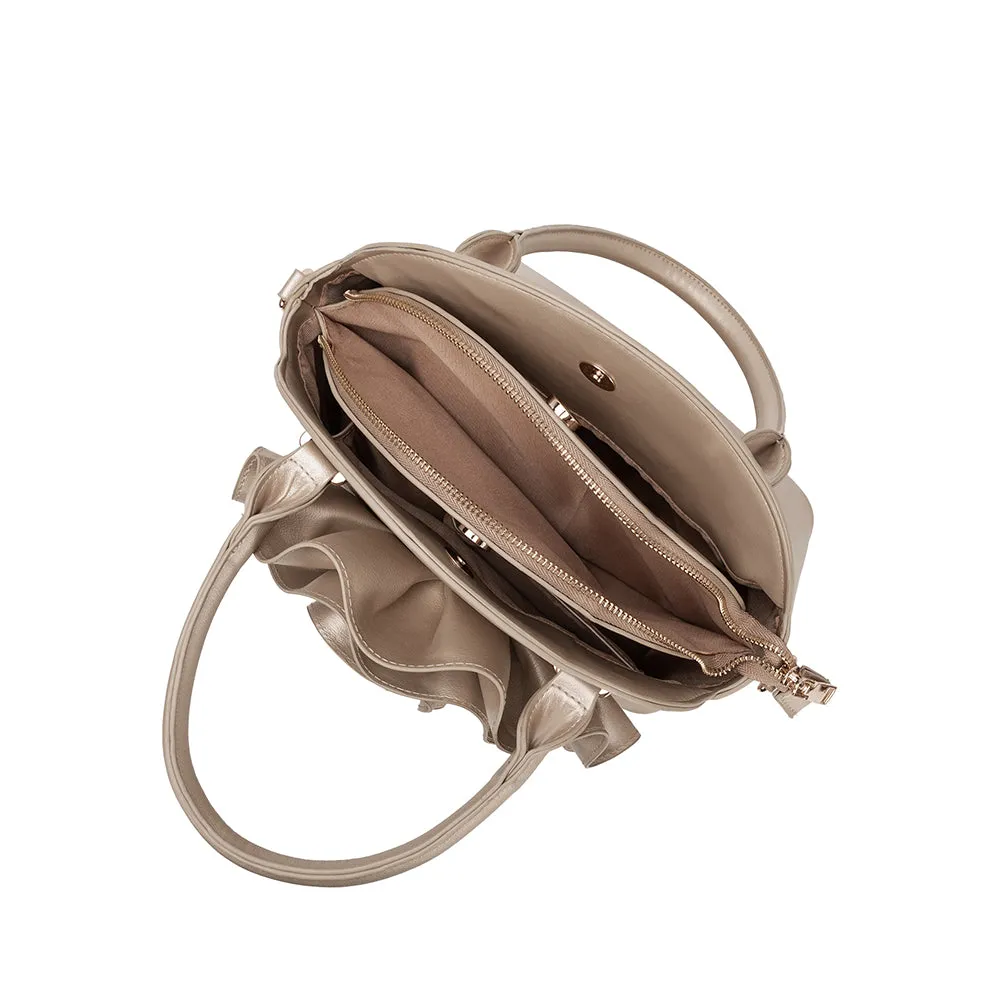 Roxanne Taupe Recycled Vegan Crossbody Bag sold by Melie Bianco product image thumbnail 4