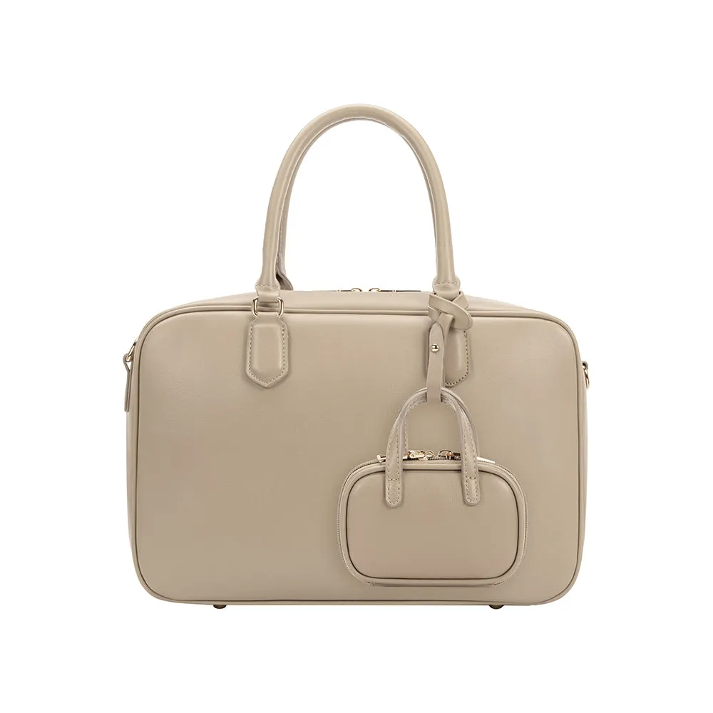 Natasha Mushroom Large Recycled Vegan Top Handle Bag sold by Melie Bianco product image thumbnail 2