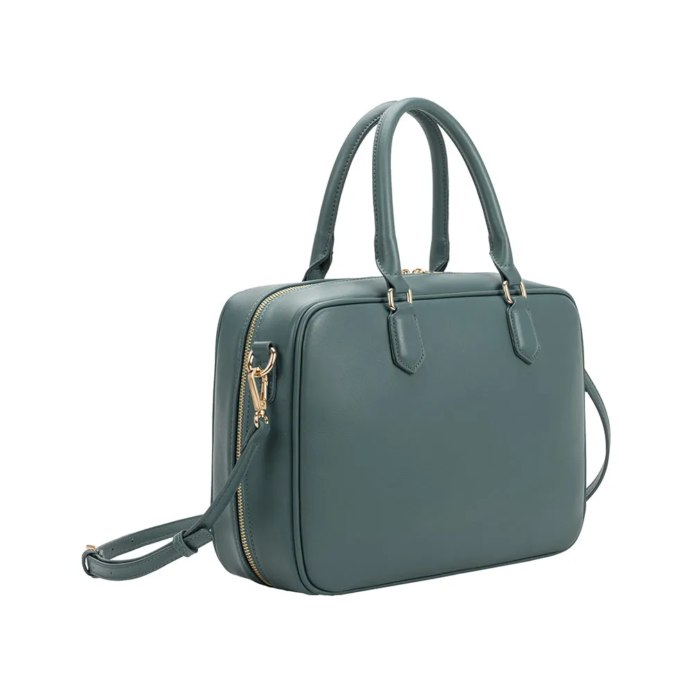 Natasha Teal Large Recycled Vegan Top Handle Bag sold by Melie Bianco product image thumbnail 3