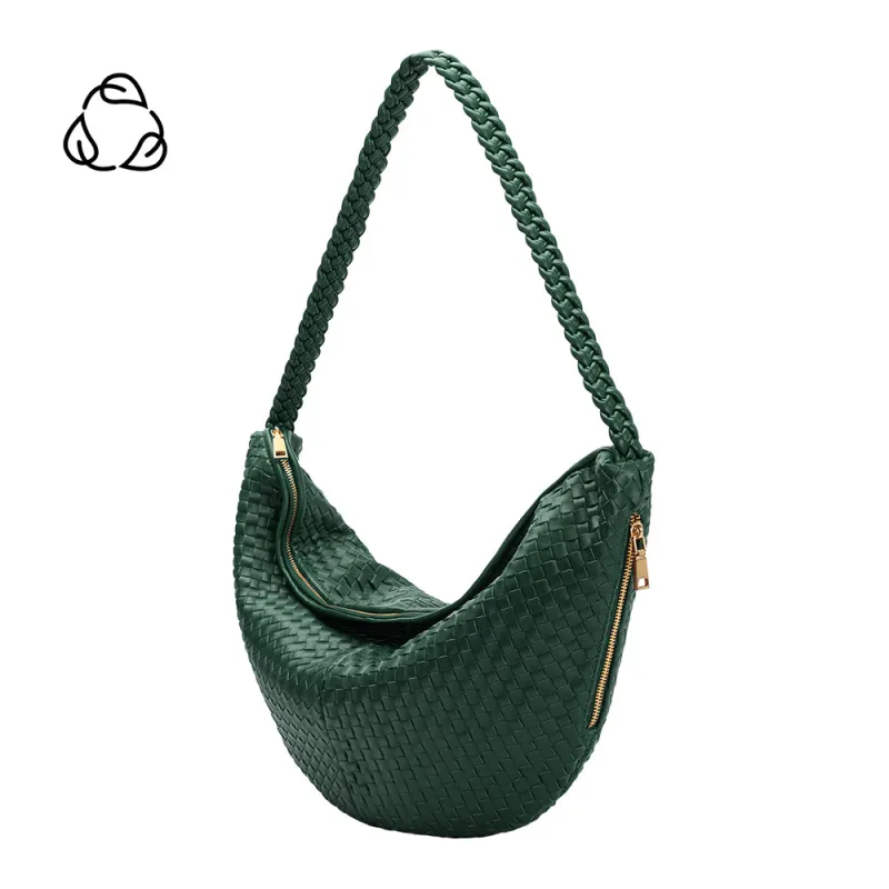 Raquel Green XL Recycled Vegan Shoulder Bag sold by Melie Bianco
