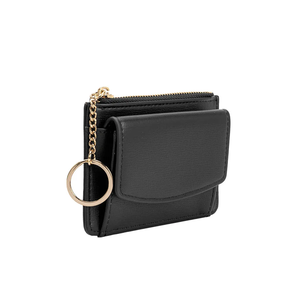 Kara Black Vegan Card Case Wallet sold by Melie Bianco product image thumbnail 2