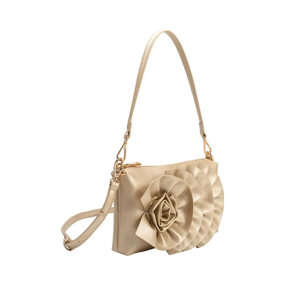 Florence Gold Recycled Vegan Shoulder Bag sold by Melie Bianco product image thumbnail 2