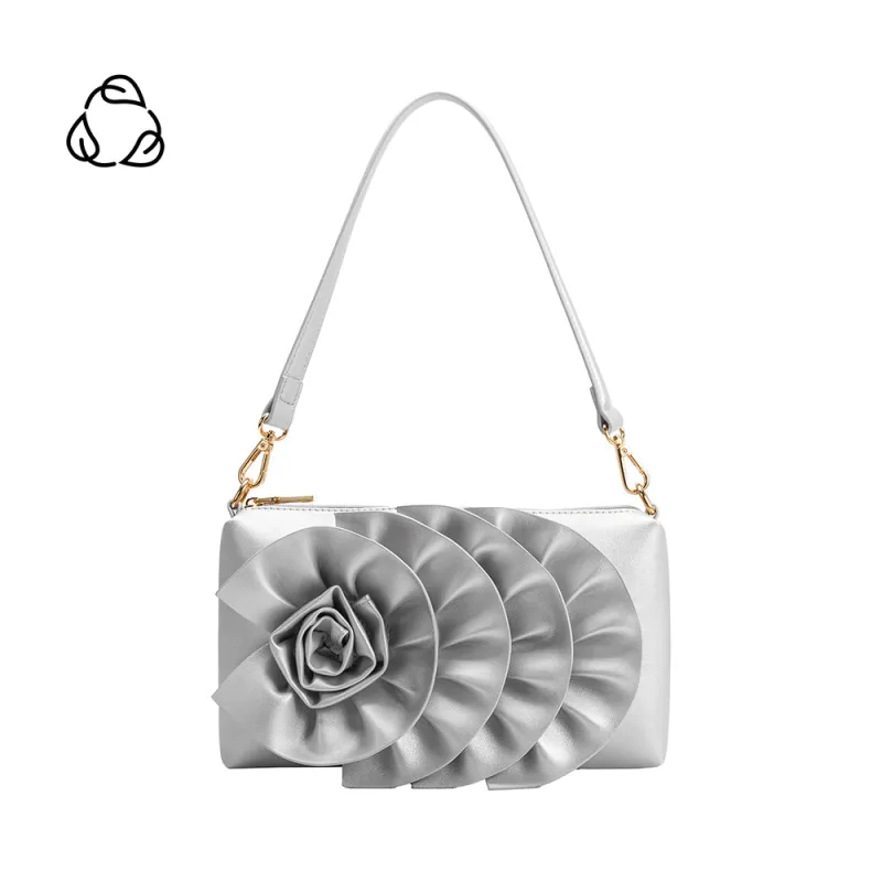 Florence Silver Recycled Vegan Shoulder Bag sold by Melie Bianco