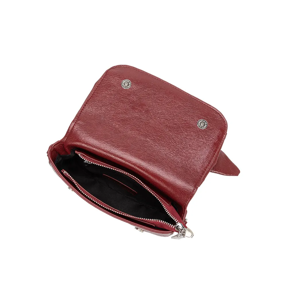 Faye Cranberry Clutch Crossbody Bag sold by Melie Bianco product image thumbnail 4