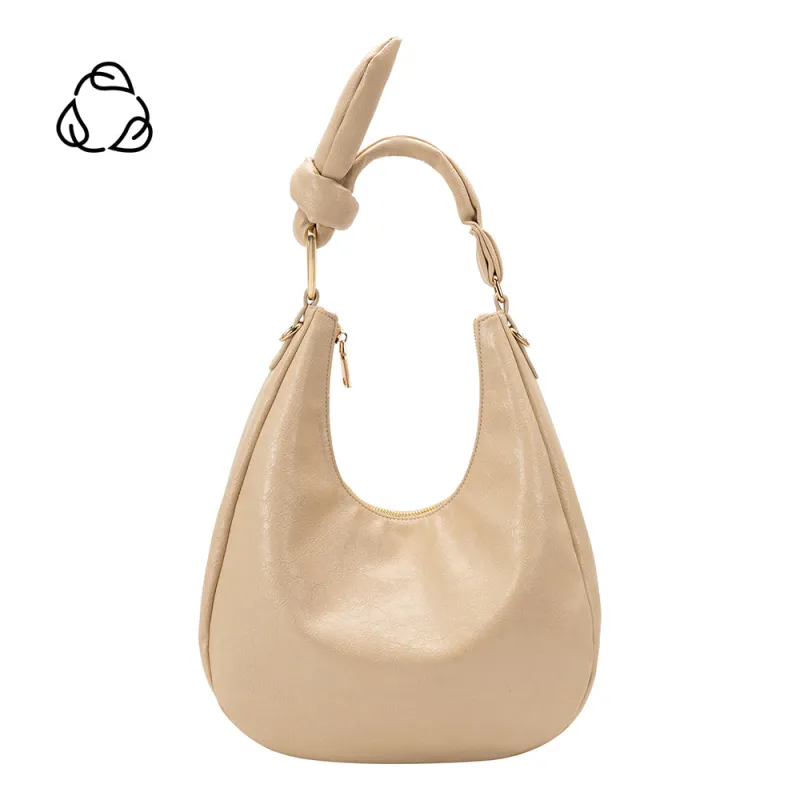 Lilie Beige Crinkle Shoulder Bag sold by Melie Bianco
