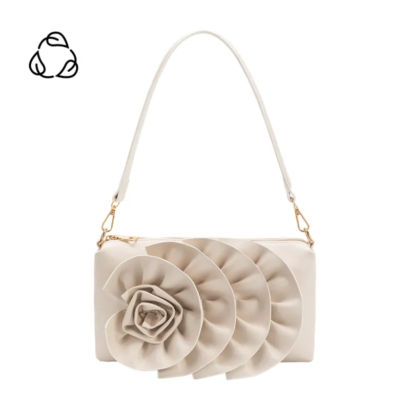 Florence Ivory Recycled Vegan Shoulder Bag sold by Melie Bianco