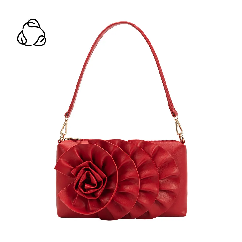 Florence Red Recycled Vegan Shoulder Bag sold by Melie Bianco