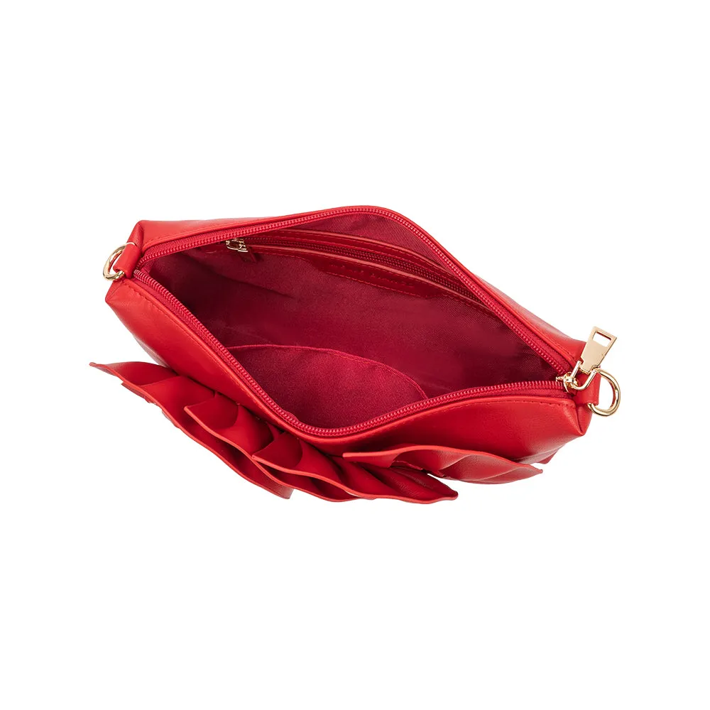 Florence Red Recycled Vegan Shoulder Bag sold by Melie Bianco product image thumbnail 4