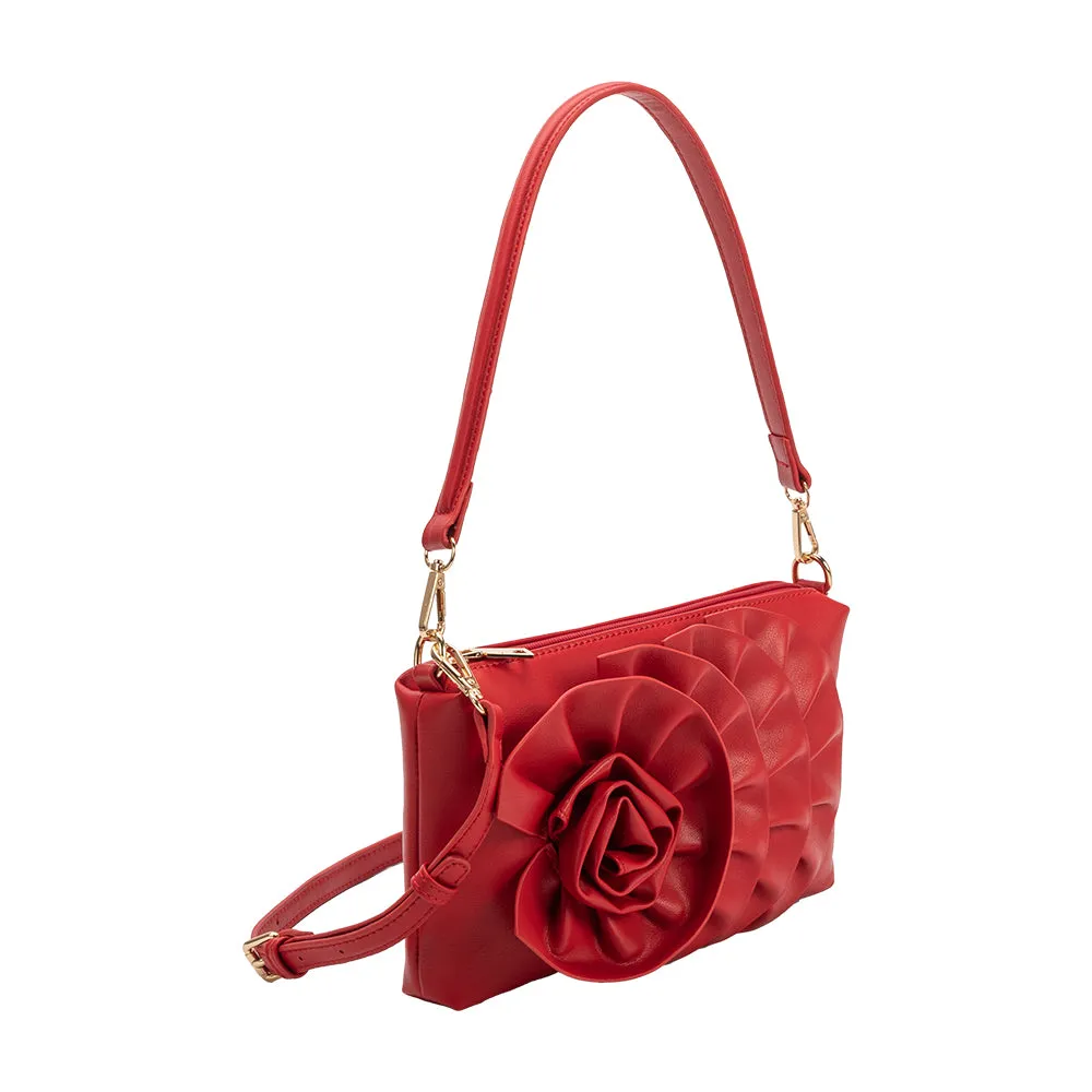 Florence Red Recycled Vegan Shoulder Bag sold by Melie Bianco product image thumbnail 2