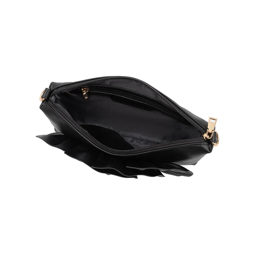 Florence Black Recycled Vegan Shoulder Bag sold by Melie Bianco product image thumbnail 4