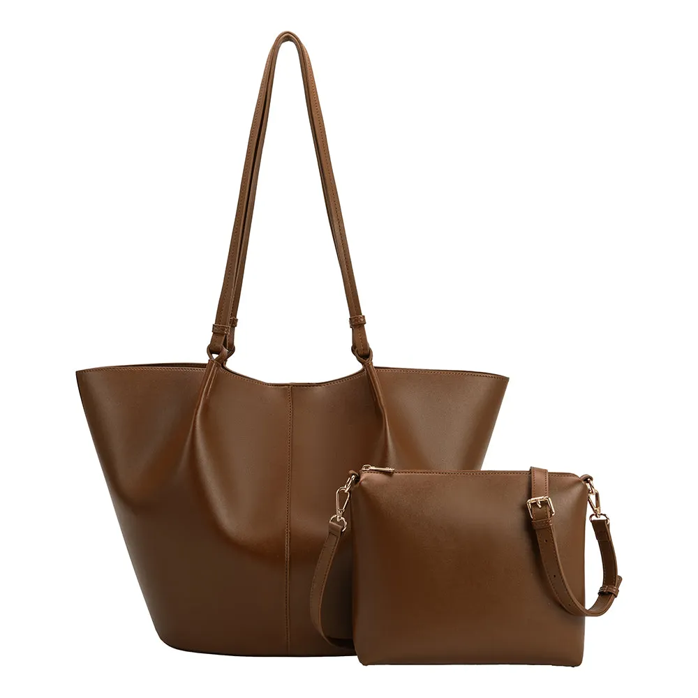 Lydia Saddle Large Recycled Vegan Tote Bag sold by Melie Bianco product image thumbnail 4