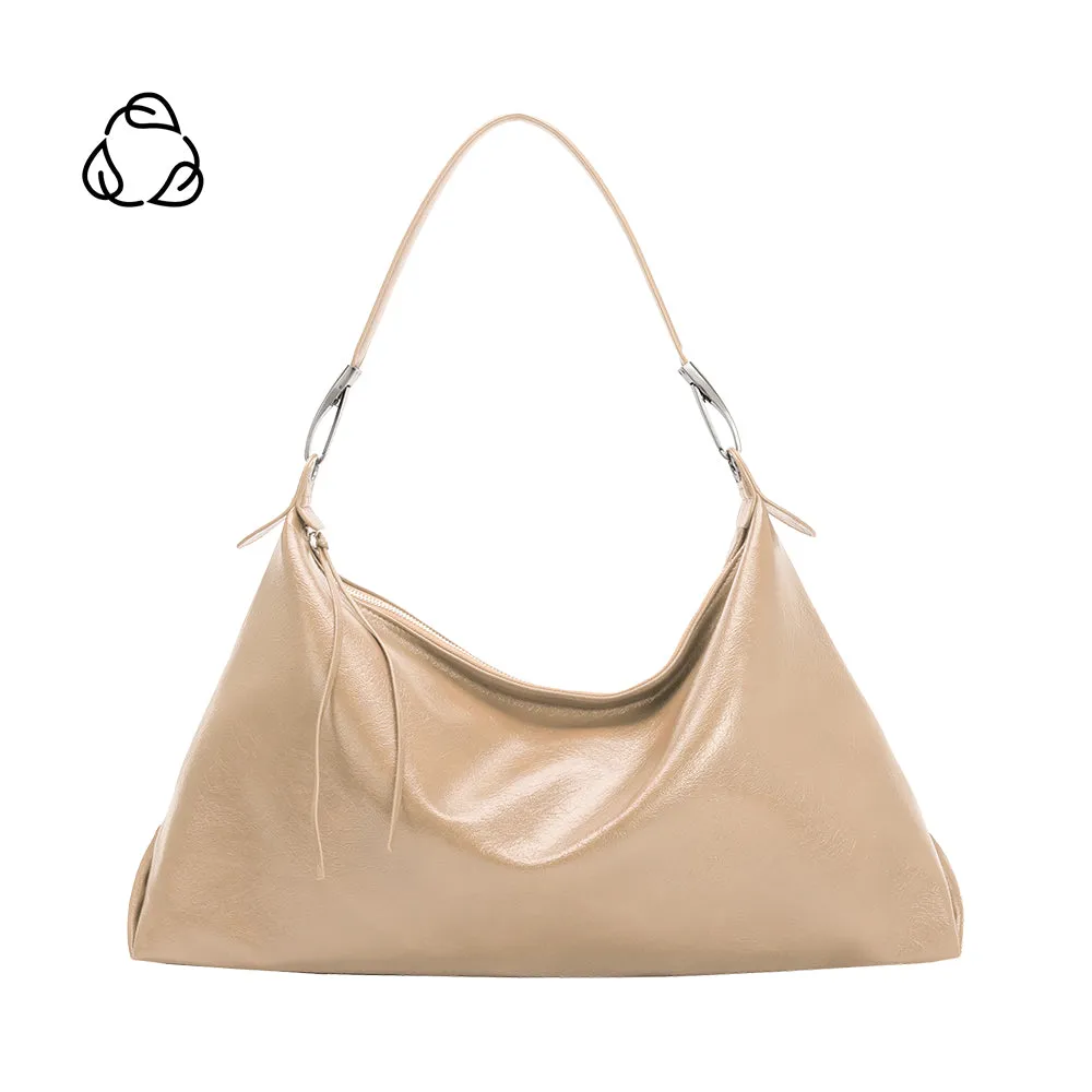 Charlie Beige XL Recycled Vegan Tote Bag sold by Melie Bianco