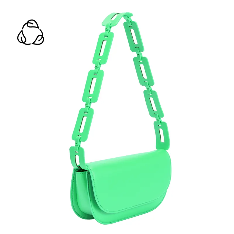 Inez Neon Green Recycled Vegan Shoulder Bag - FINAL SALE sold by Melie Bianco