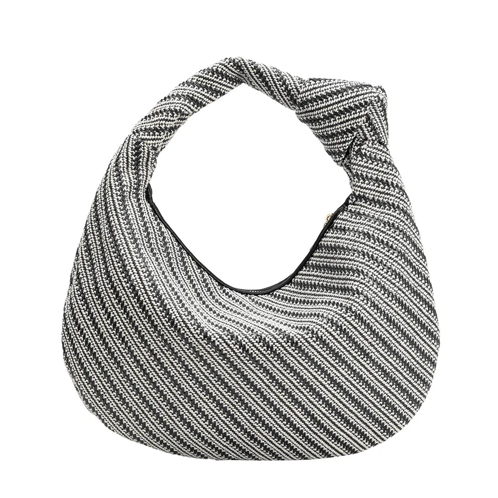 Cher Black Raffia Large Shoulder Bag - FINAL SALE sold by Melie Bianco product image thumbnail 3