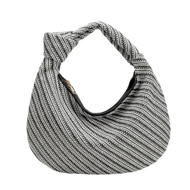 Cher Black Raffia Large Shoulder Bag - FINAL SALE sold by Melie Bianco