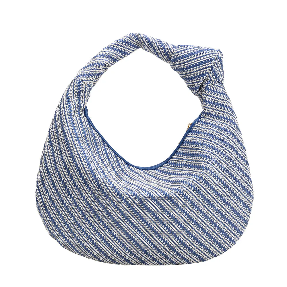 Cher Blue Raffia Large Shoulder Bag - FINAL SALE sold by Melie Bianco product image thumbnail 3