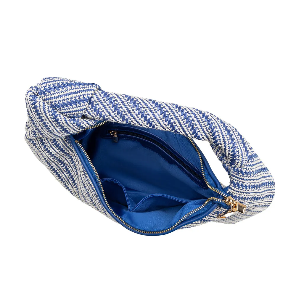 Cher Blue Raffia Large Shoulder Bag - FINAL SALE sold by Melie Bianco product image thumbnail 4