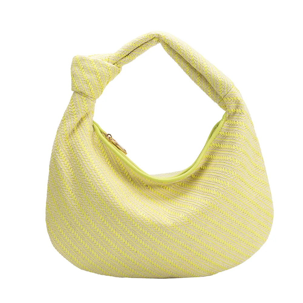 Cher Yellow Raffia Large Shoulder Hobo Bag - FINAL SALE sold by Melie Bianco