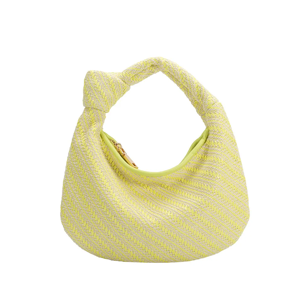 Cher Yellow Raffia Small Top Handle Bag - FINAL SALE sold by Melie Bianco