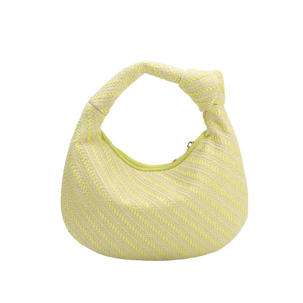 Cher Yellow Raffia Small Top Handle Bag - FINAL SALE sold by Melie Bianco product image thumbnail 3