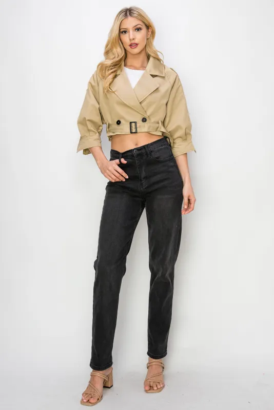 Cropped Trench Jacket sold by Melie Bianco